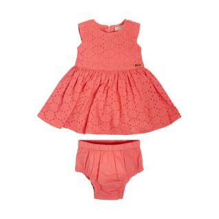 Conjunto de vestido y braguita para bebé niña Guess GMT Dye Sangallo