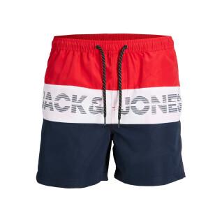 Shorts de baño para niños Jack & Jones Fiji Colorblock