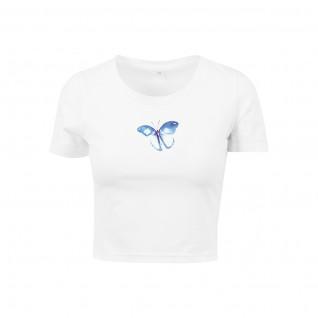 Camiseta mujer Mister Tee butterfly cropped