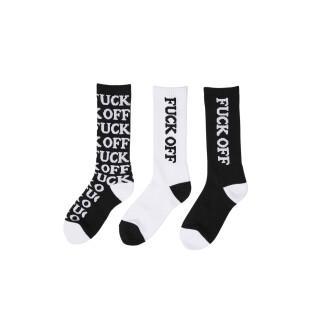 Calcetines Mister Tee Fuck OFF Allover 3 - Pack