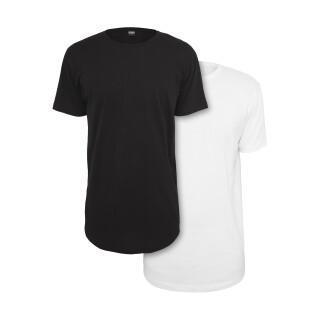 Camiseta Urban Classics Pre-Pack Shaped Long 2-Pack (grandes tailles)