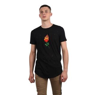 Camiseta bordada Project X Paris Destroy Rose on Fire