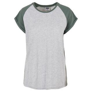 Camiseta mujer Urban Classics contrast raglan (tamaños grandes)