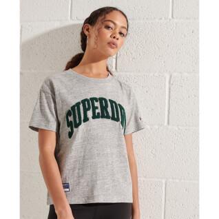 Camiseta de mujer de corte recto Superdry Varsity Arch