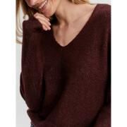 Suéter con cuello en V para mujeres Vero Moda vmcrewlefile