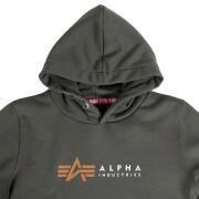 Sweat sudadera con capucha para niños Alpha Industries label