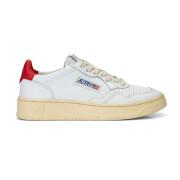 Zapatillas de deporte para mujeres Autry Medalist LL21 Leather White/Red