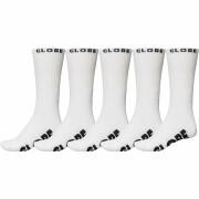 Juego de 5 calcetines Globe Whiteout