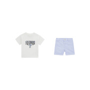 Conjunto de camiseta y pantalón corto bebé Guess