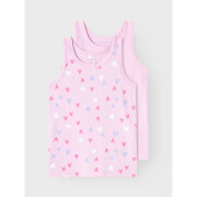Camiseta de tirantes para bebé Name it Tank Hearts (x2)