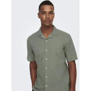 Camisa Only & Sons Caiden Solid Resort Linen