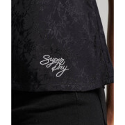 Camiseta de tirantes de encaje mujer con cuello alto Superdry