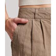 Pantalón Pantalón corto de lino teñido para mujer Superdry