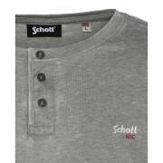Camiseta de manga larga con cuello tunecino y bordado en el pecho Schott
