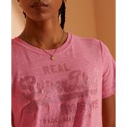 Camiseta de lentejuelas tono sobre tono para mujer Superdry Vintage Logo