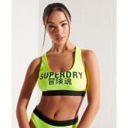 Top de bikini con logo para mujer Superdry